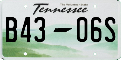 TN license plate B4306S