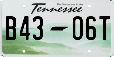TN license plate B4306T