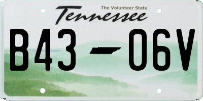 TN license plate B4306V