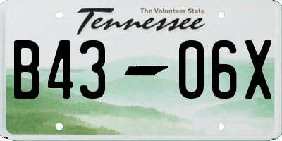 TN license plate B4306X