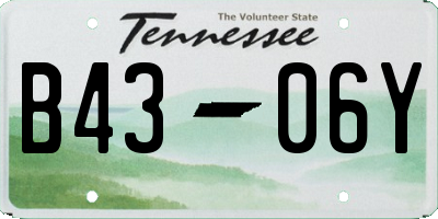 TN license plate B4306Y