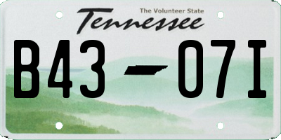 TN license plate B4307I