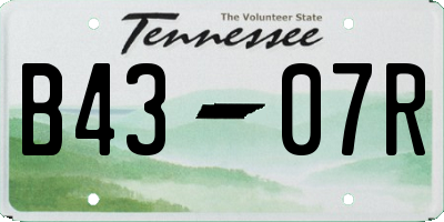 TN license plate B4307R