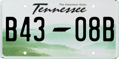 TN license plate B4308B