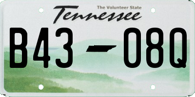 TN license plate B4308Q