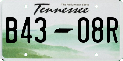 TN license plate B4308R