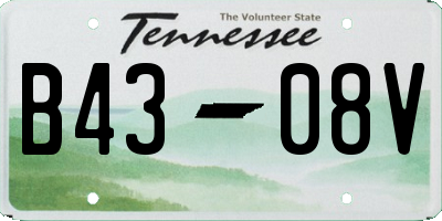 TN license plate B4308V