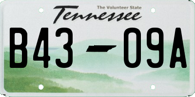 TN license plate B4309A