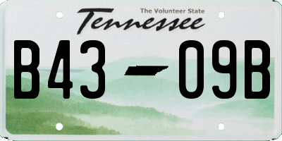 TN license plate B4309B