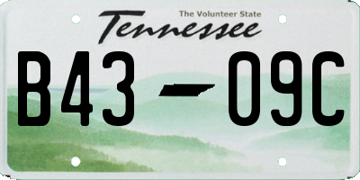 TN license plate B4309C