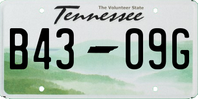 TN license plate B4309G