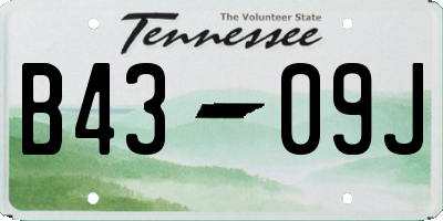 TN license plate B4309J