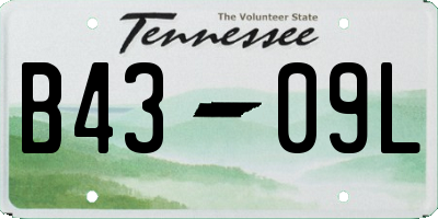 TN license plate B4309L