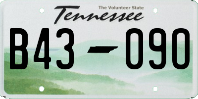 TN license plate B4309O
