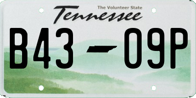 TN license plate B4309P