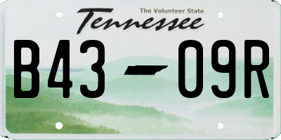 TN license plate B4309R