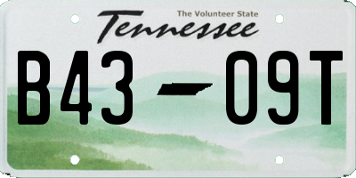 TN license plate B4309T