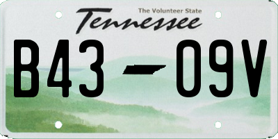 TN license plate B4309V