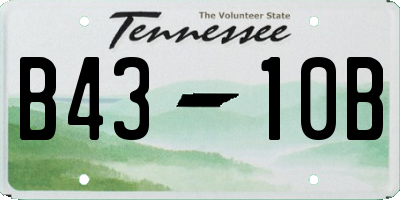 TN license plate B4310B