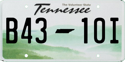 TN license plate B4310I