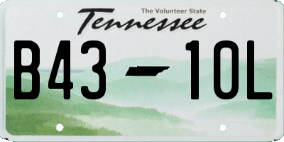 TN license plate B4310L