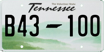 TN license plate B4310O