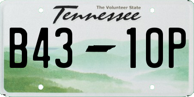 TN license plate B4310P