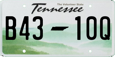 TN license plate B4310Q