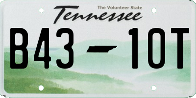 TN license plate B4310T