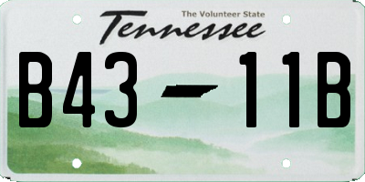 TN license plate B4311B