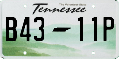 TN license plate B4311P