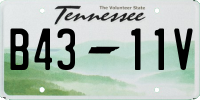 TN license plate B4311V