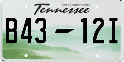 TN license plate B4312I