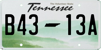 TN license plate B4313A