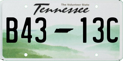 TN license plate B4313C