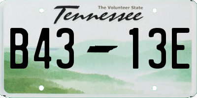 TN license plate B4313E