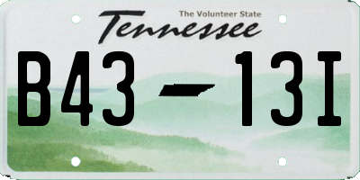 TN license plate B4313I