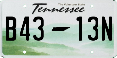 TN license plate B4313N