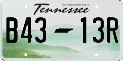TN license plate B4313R