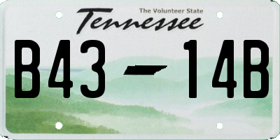 TN license plate B4314B