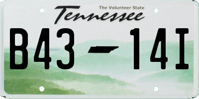 TN license plate B4314I