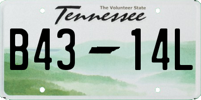 TN license plate B4314L