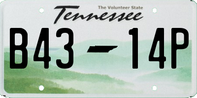TN license plate B4314P
