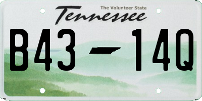 TN license plate B4314Q