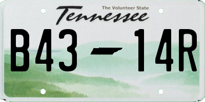 TN license plate B4314R