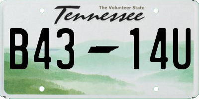 TN license plate B4314U