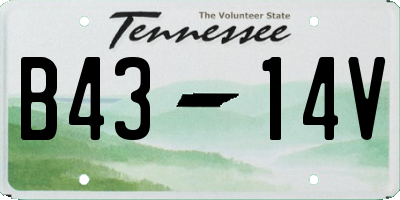 TN license plate B4314V