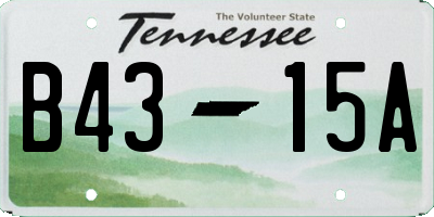 TN license plate B4315A