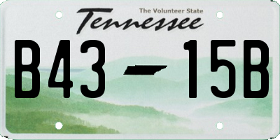 TN license plate B4315B