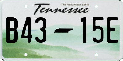 TN license plate B4315E